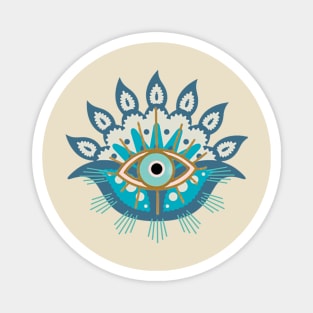 Hazey Blue Evil Eye, Karma Good Luck Charm Magnet